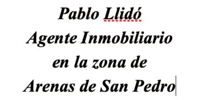 Pablo Agente Inmobiliario Zona Arenas de San Pedro